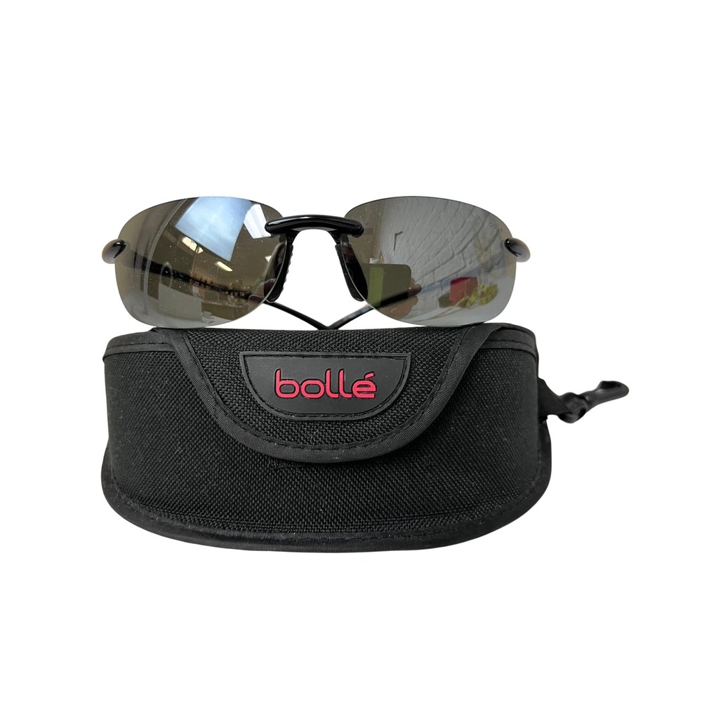 Bolle Kickback Sunglasses Women OS Black Excellent Polarized 10209 Rimless
